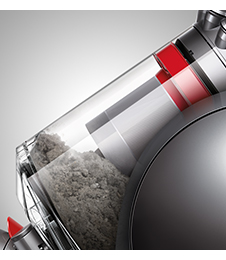 close up image of the Dyson Cinetic Big Ball, focussing on the Bin.